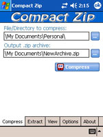 Compact ZIP Utility for Pocket PC – Compress and decompress files on the phone …