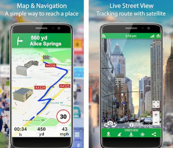 gps live street map and travel navigation