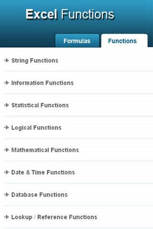 Excel Formulas for iOS