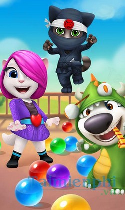 download talking tom bubble shooter cho iphone