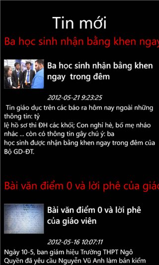 Báo Vietnamnet for Windows Phone
