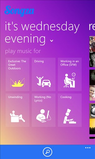 Songza for Windows Phone