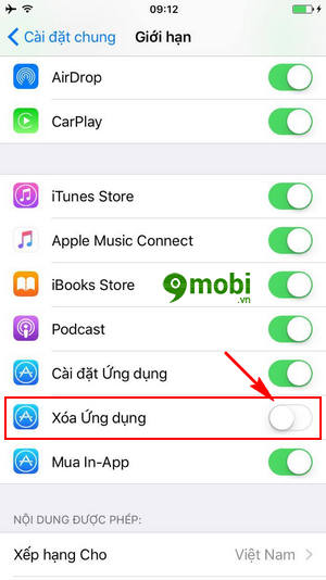sua loi khong the xoa duoc ung dung tren iphone ipad 6